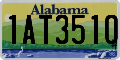 AL license plate 1AT3510