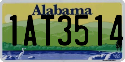 AL license plate 1AT3514