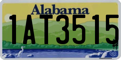 AL license plate 1AT3515