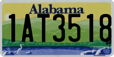 AL license plate 1AT3518