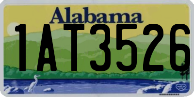 AL license plate 1AT3526