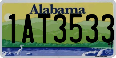 AL license plate 1AT3533