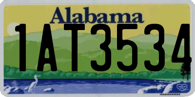 AL license plate 1AT3534
