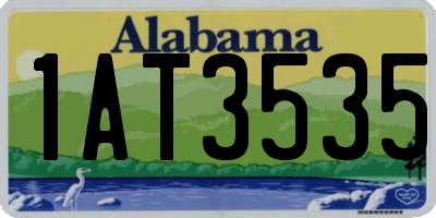 AL license plate 1AT3535