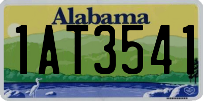 AL license plate 1AT3541