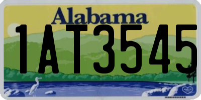 AL license plate 1AT3545