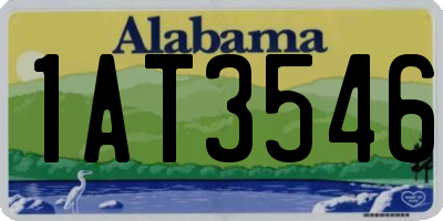 AL license plate 1AT3546