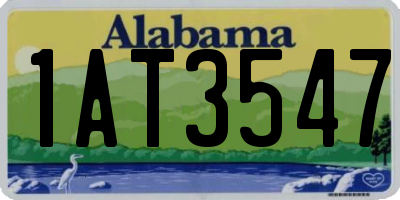 AL license plate 1AT3547