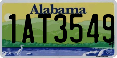 AL license plate 1AT3549