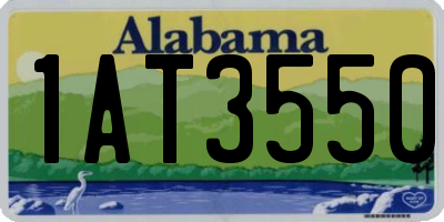 AL license plate 1AT3550