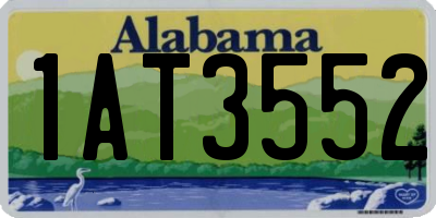 AL license plate 1AT3552