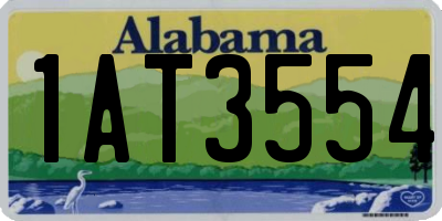 AL license plate 1AT3554