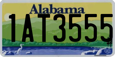 AL license plate 1AT3555