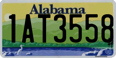 AL license plate 1AT3558