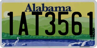 AL license plate 1AT3561