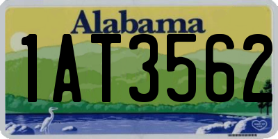 AL license plate 1AT3562