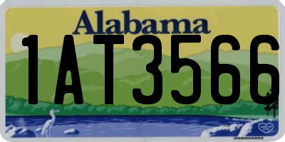 AL license plate 1AT3566