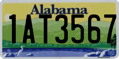 AL license plate 1AT3567