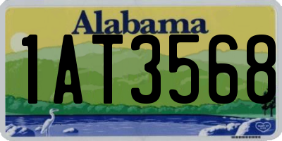 AL license plate 1AT3568