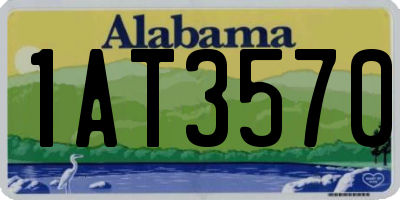 AL license plate 1AT3570