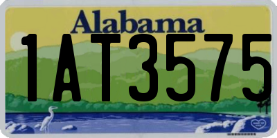 AL license plate 1AT3575