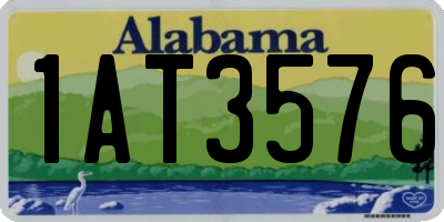 AL license plate 1AT3576