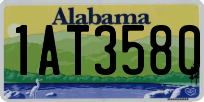 AL license plate 1AT3580