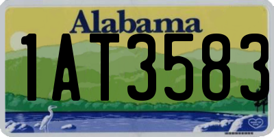 AL license plate 1AT3583