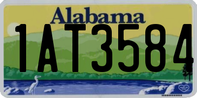 AL license plate 1AT3584