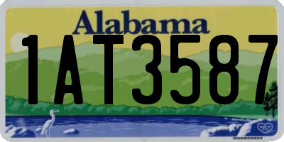 AL license plate 1AT3587