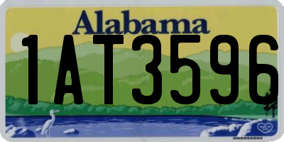 AL license plate 1AT3596