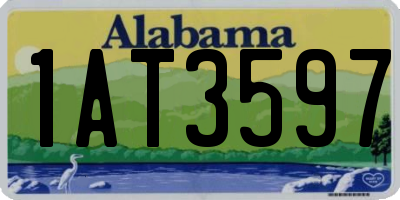 AL license plate 1AT3597