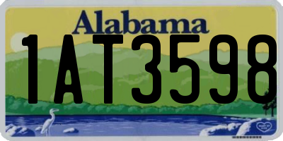 AL license plate 1AT3598