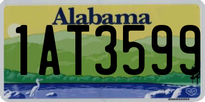 AL license plate 1AT3599