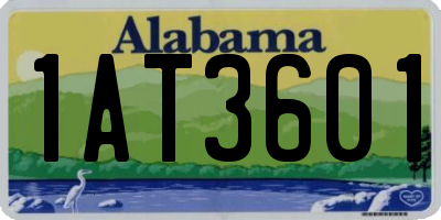AL license plate 1AT3601