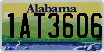AL license plate 1AT3606