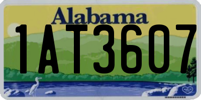 AL license plate 1AT3607