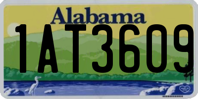 AL license plate 1AT3609