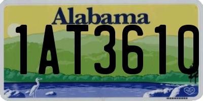 AL license plate 1AT3610