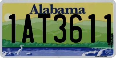 AL license plate 1AT3611