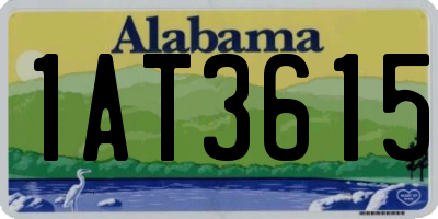AL license plate 1AT3615