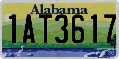 AL license plate 1AT3617