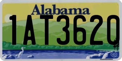 AL license plate 1AT3620