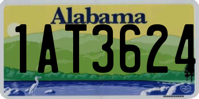 AL license plate 1AT3624
