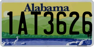 AL license plate 1AT3626