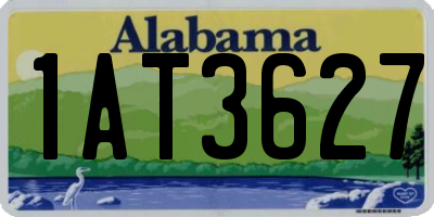 AL license plate 1AT3627