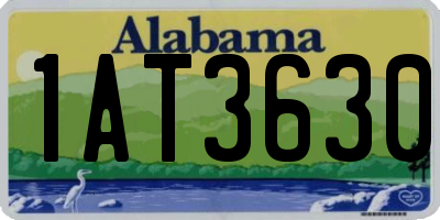 AL license plate 1AT3630
