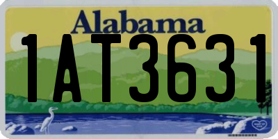 AL license plate 1AT3631