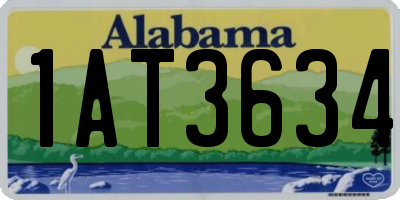 AL license plate 1AT3634