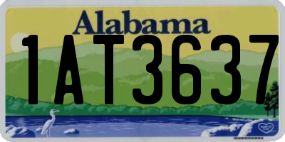 AL license plate 1AT3637